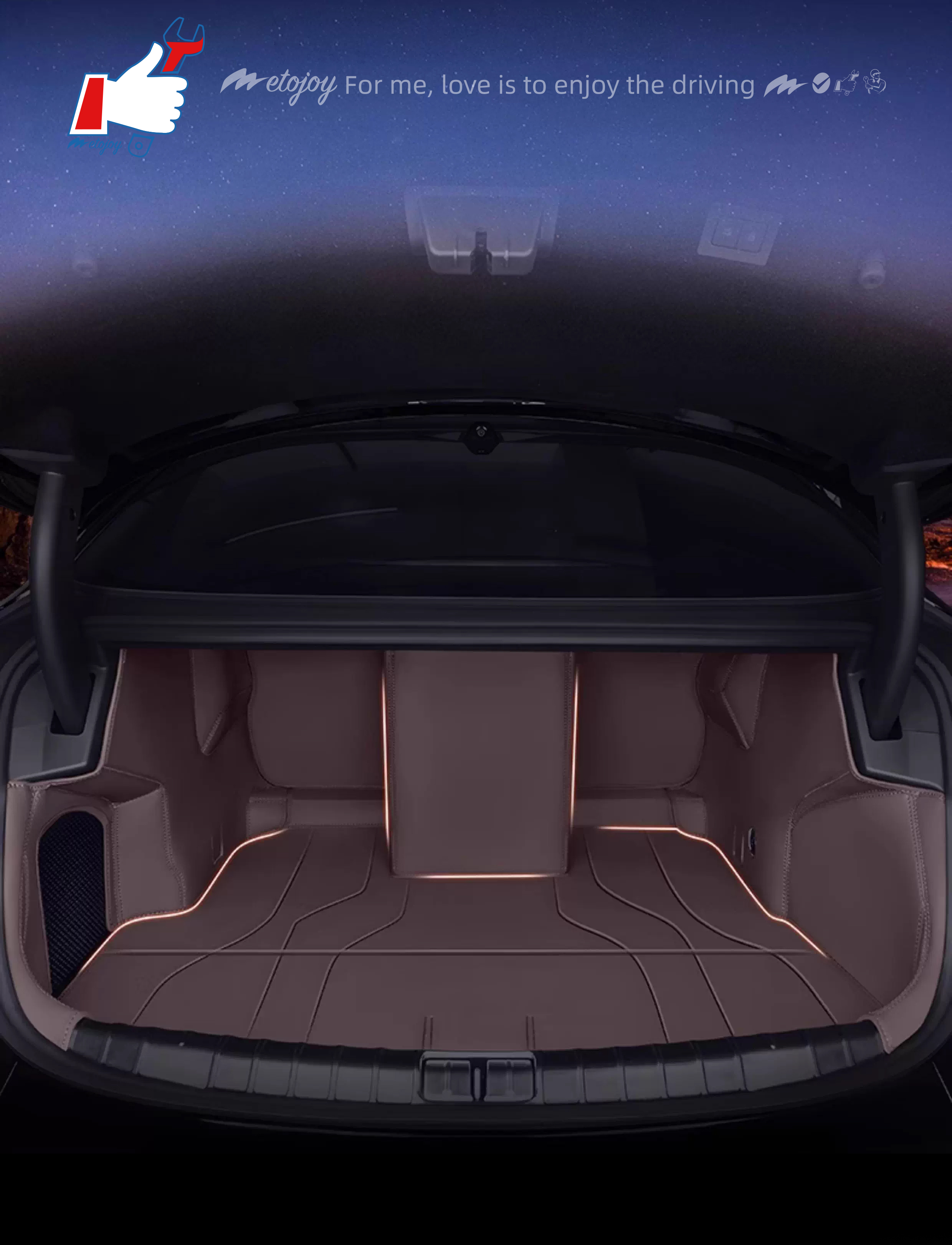 For DENZA Z9 2024 Car Trunk Mat Custom Fit Cargo Mat 3D Shaped Trunk Liner XPE Trunk Protection Mat Rear Trunk Full-surrounded Mat Easy Clean Easy Mai