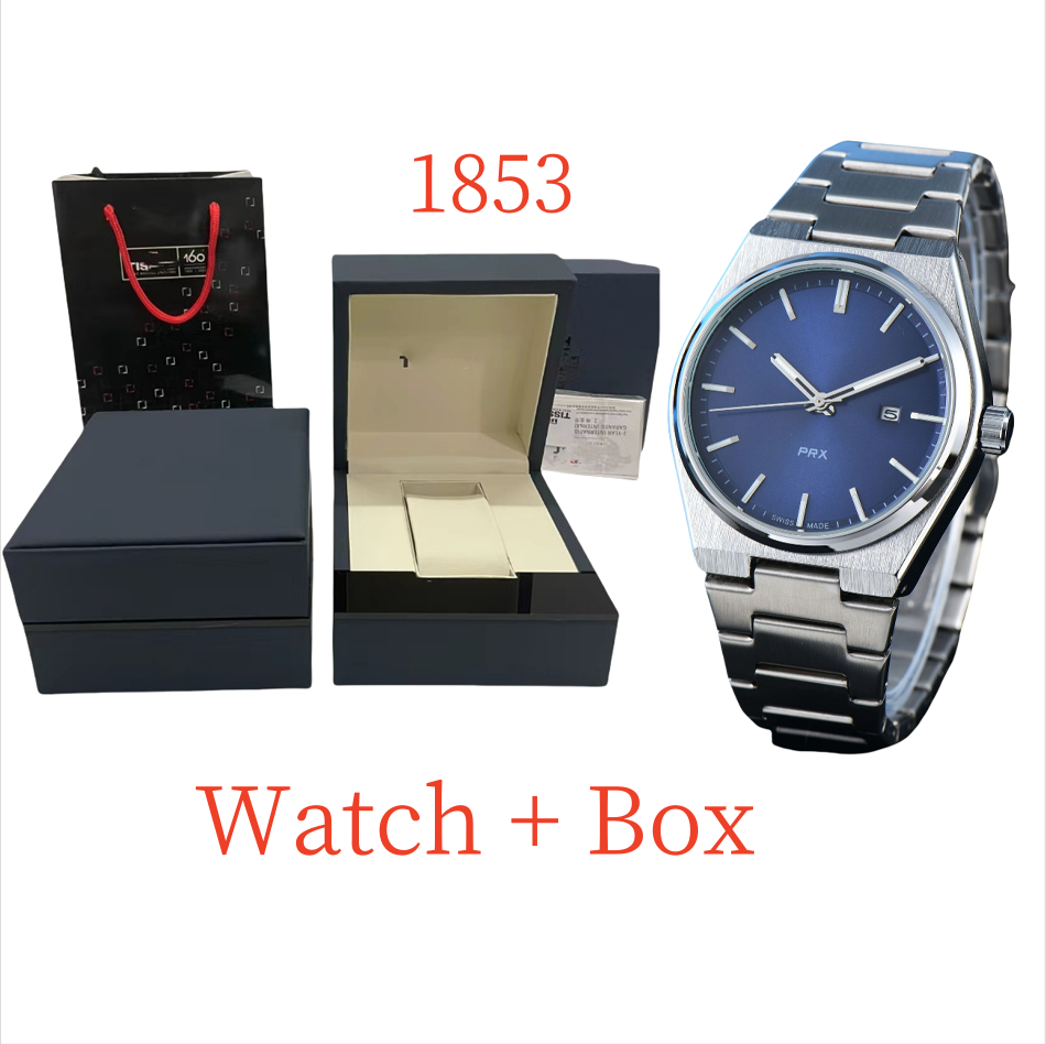 Top Mens 1853Tissity watch designer luxury quartz movement watches high qualit rose gold stainless steel strap sapphire PRX Wristwatches #859