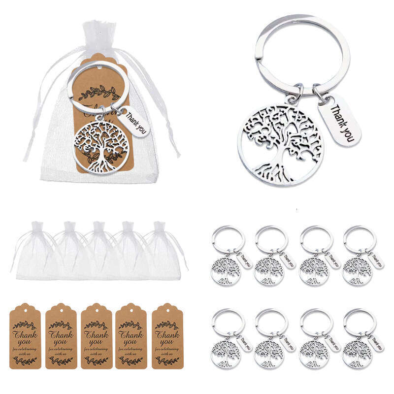Ornament Heart Tree of Life Pendant Mother's Keychain Teacher's Day Thanksgiving Bag Key Ring Decoration