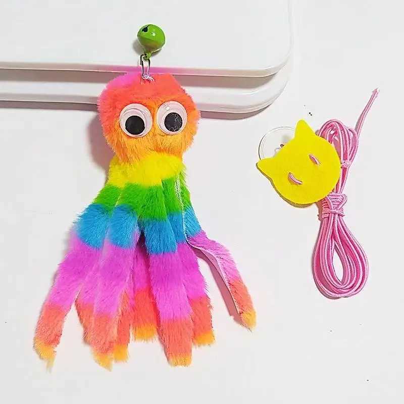 15pcs Hanging Octopus Cat Toys Cute Door Plush Elastic Cartoon Hanging Toys Interactive Play Pet Accessories X250918