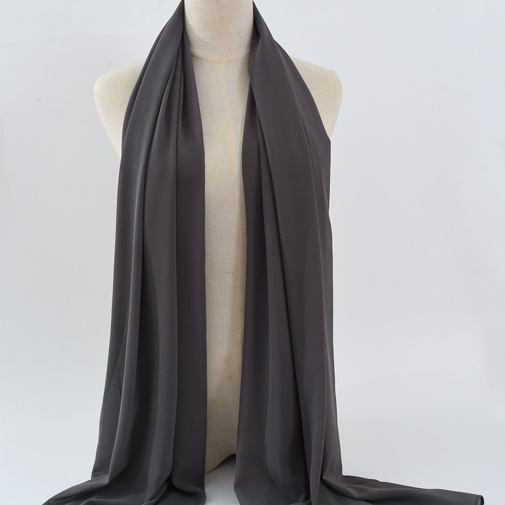 K1952 Korean version of the autumn and winter scarf women's solid color high-end versatile long thick warm neck protection multifunctional shawl 