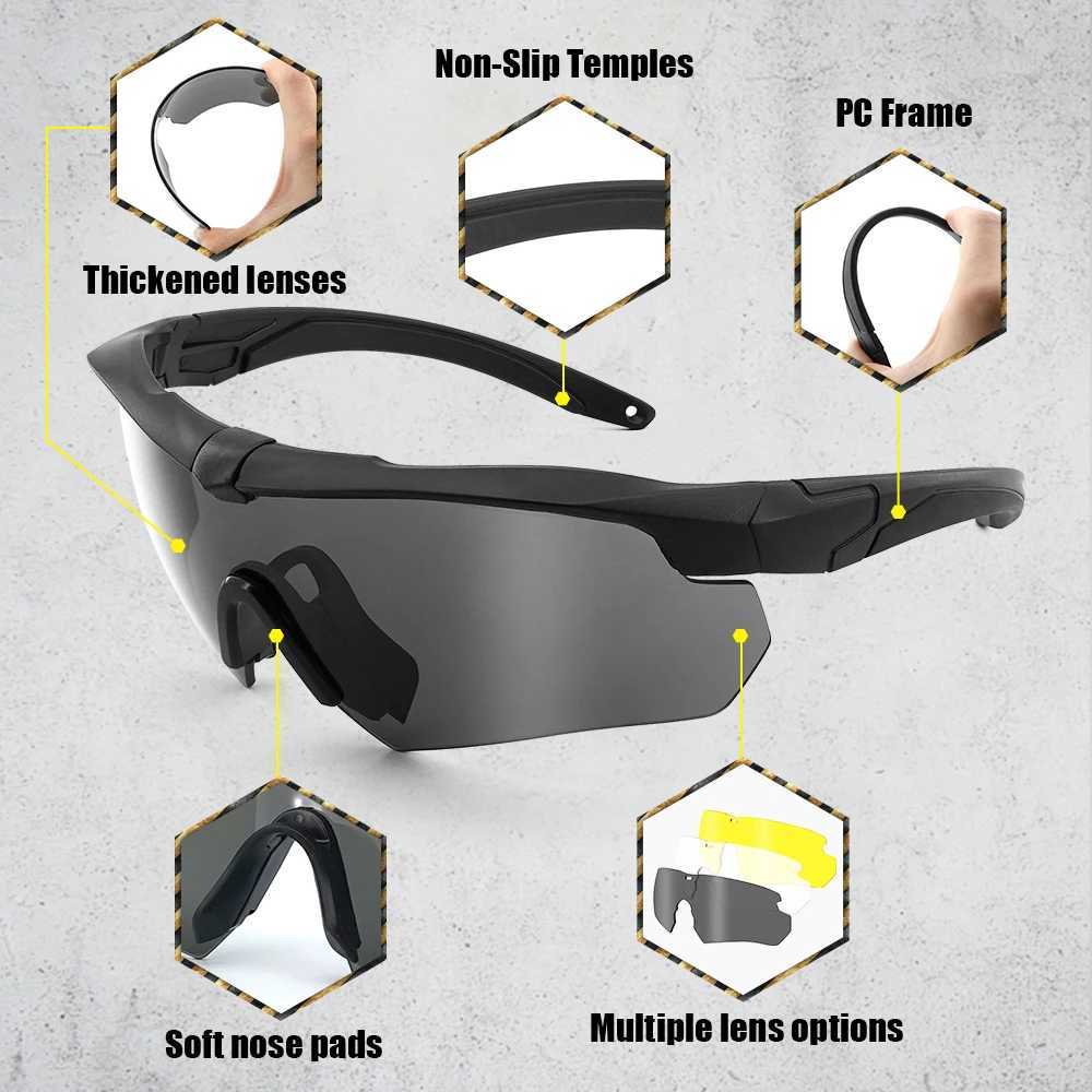 YUEDIO2025 3 Lens tactical goggles windproofdustproofUVproof suitable for shooting military and outdoor sports J250919