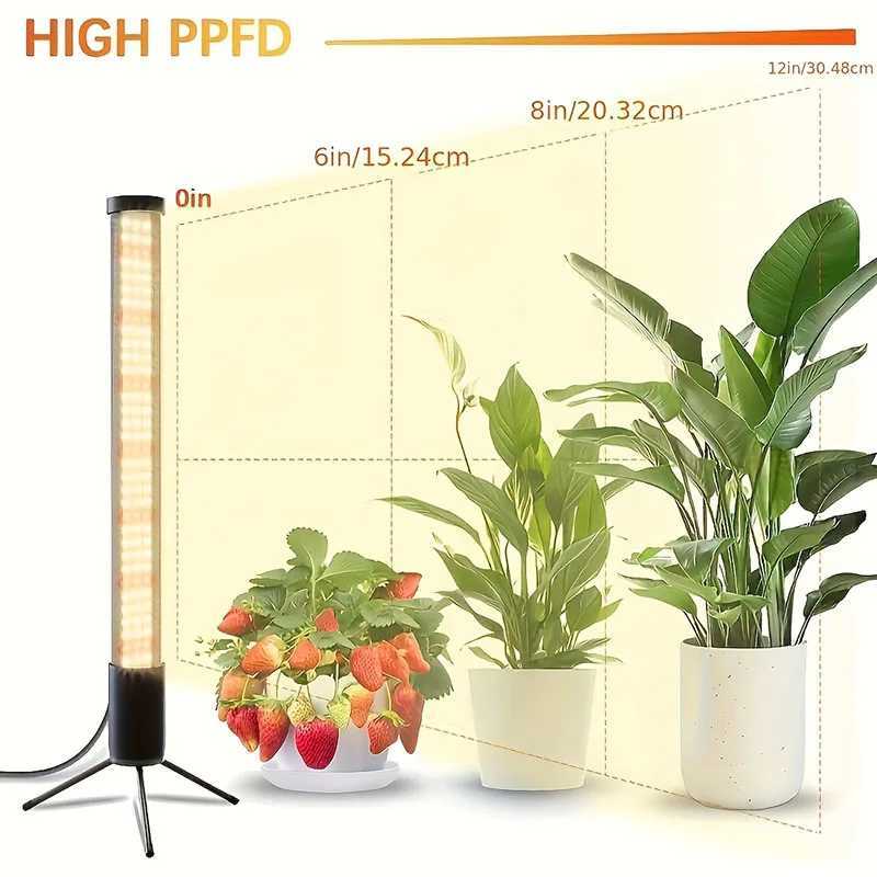 T10 Vertical Standing Plant Grow Light for Indoor Plants with Stand Full Spectrum Wide Illumination Area C250919
