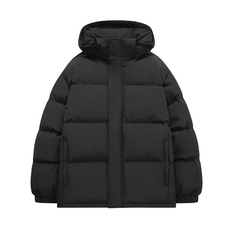 Winter New Down Men Hooded Thickened Couple Puffer Jacket Trendy Loose Fit Warm Cotton Coat