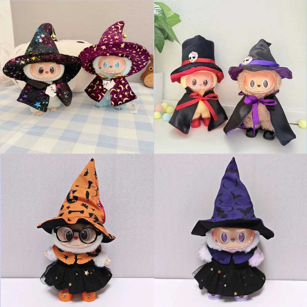 Labubu Halloween Clothing Skirt Cape Hat Set For 17cm Labubu V3 Doll Clothes Outfit Accessories Ropa Labubu C250919