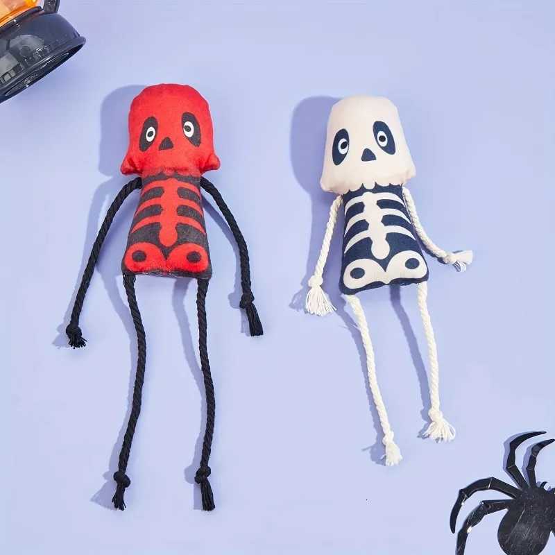 Catnip Plush Cat Toys Halloween Skeleton Design Cats Dogs Interactive Toys with Rope Limbs Cute Pet Resistant To Bites Fun Toys X250918