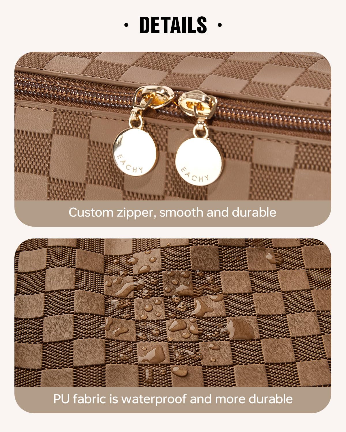 Flat Lay Makeup Organizer Bag Spacious Waterproof Stylish Printed Women Travel Toiletry Pouch