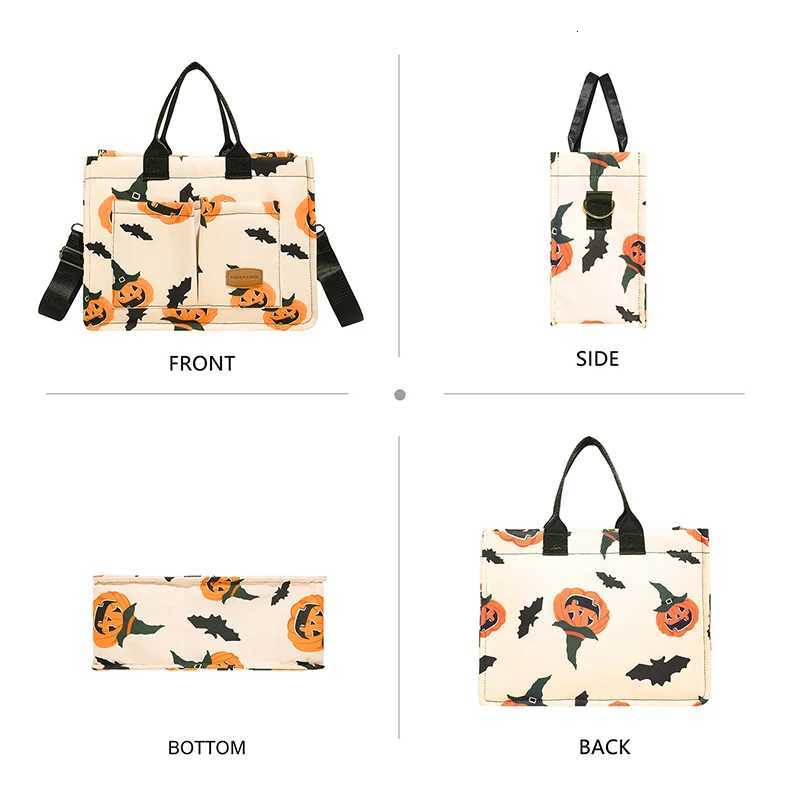 Fashionable Halloween party backpack womens crossbody bag with random pumpkin pattern Halloween fashionable backpackXJ250918