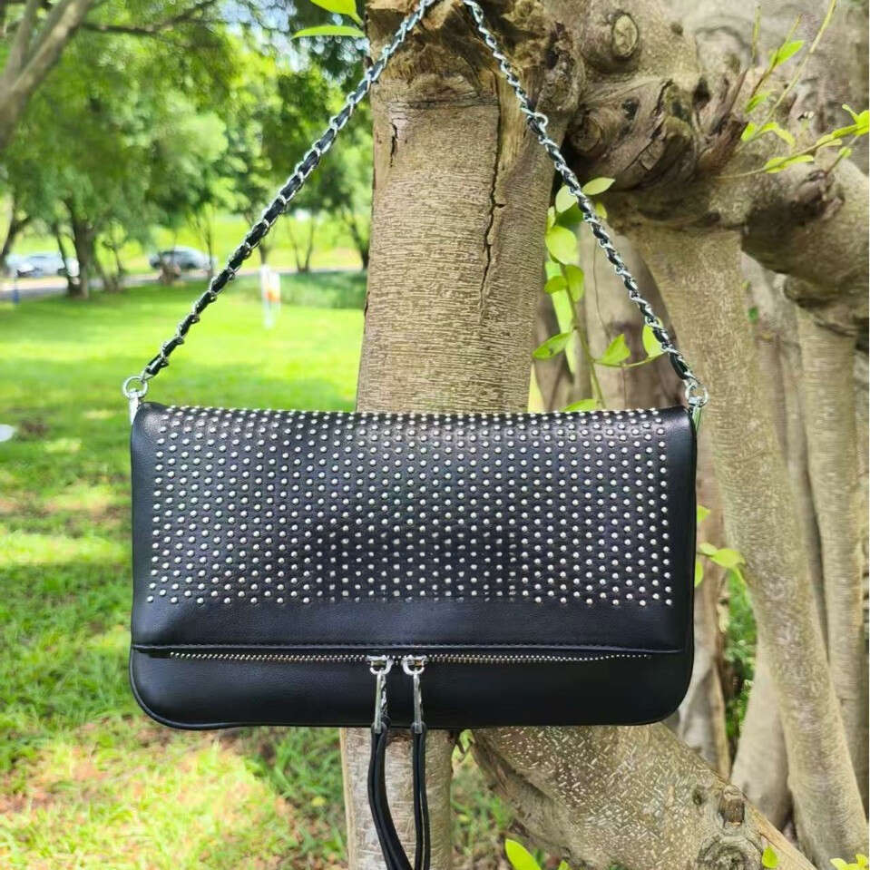 New Women's Crossbody Clutch Rivet Inlaid Diamond Chain Envelope Bag B5