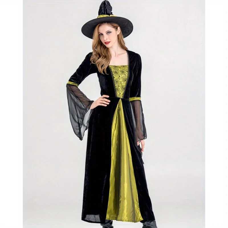 Halloween Witch Costume Womens Cosplay Long Dress for Masquerade Stage Performance Costumes Accessories L250918