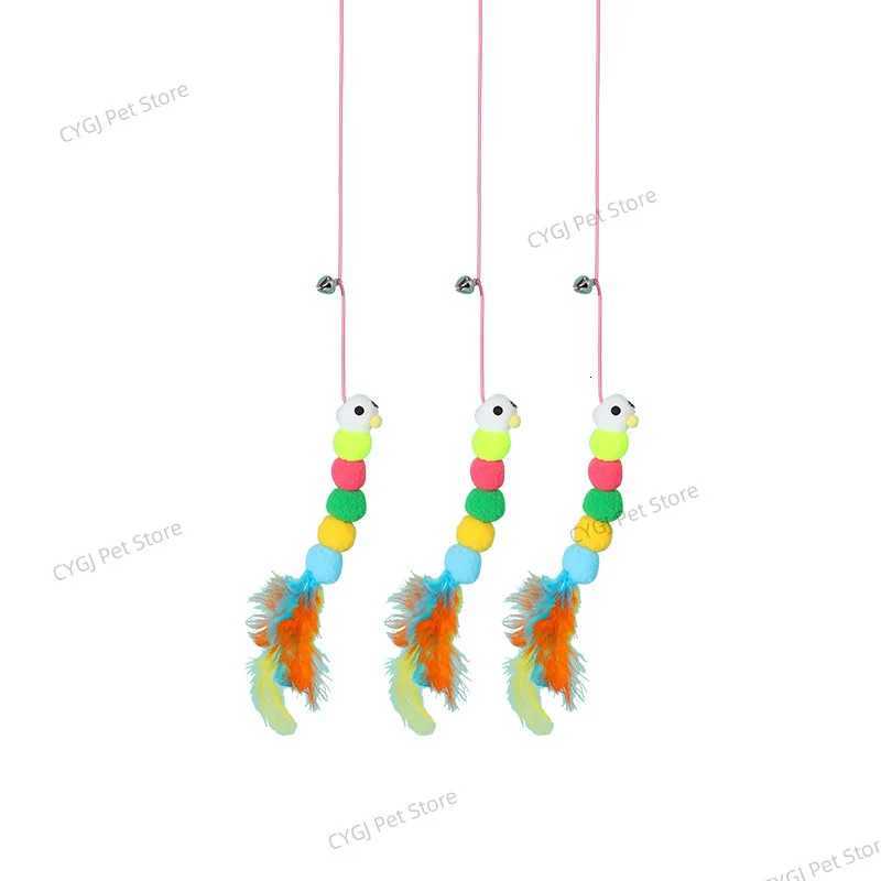 Cat Rope Long Rope Teasing Cat Toy Accessories Pet Kitten Toy Cat Toy Swing Sticky Disc Elastic with Bell Hanging Door Teasing X250918