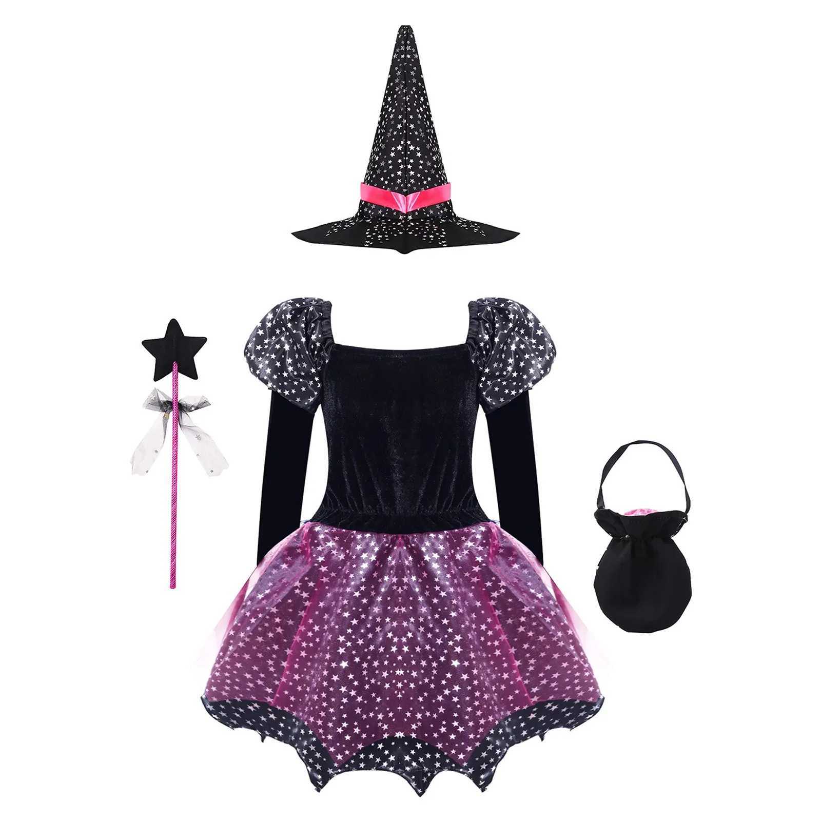 Girls Clothes Halloween Witch Cosplay Dresses Handmade Carnival Costume for Children Party Prom The Dress Kids Photo Fancy Kids L250918