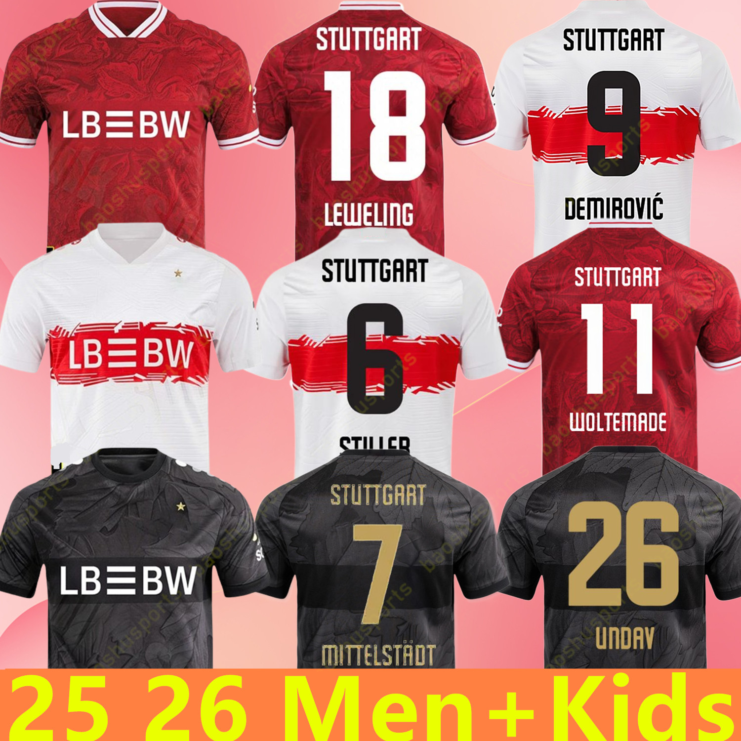 2025 2026 VfB StutTgartS Soccer Jerseys Retro 2006 2007 STILLER MITTELSTADT UNDAV FUHRICH Football Shirts 25 26 DEMIROVIC ZAGADOU CHABOT Men Uniforms Kids Kits sets