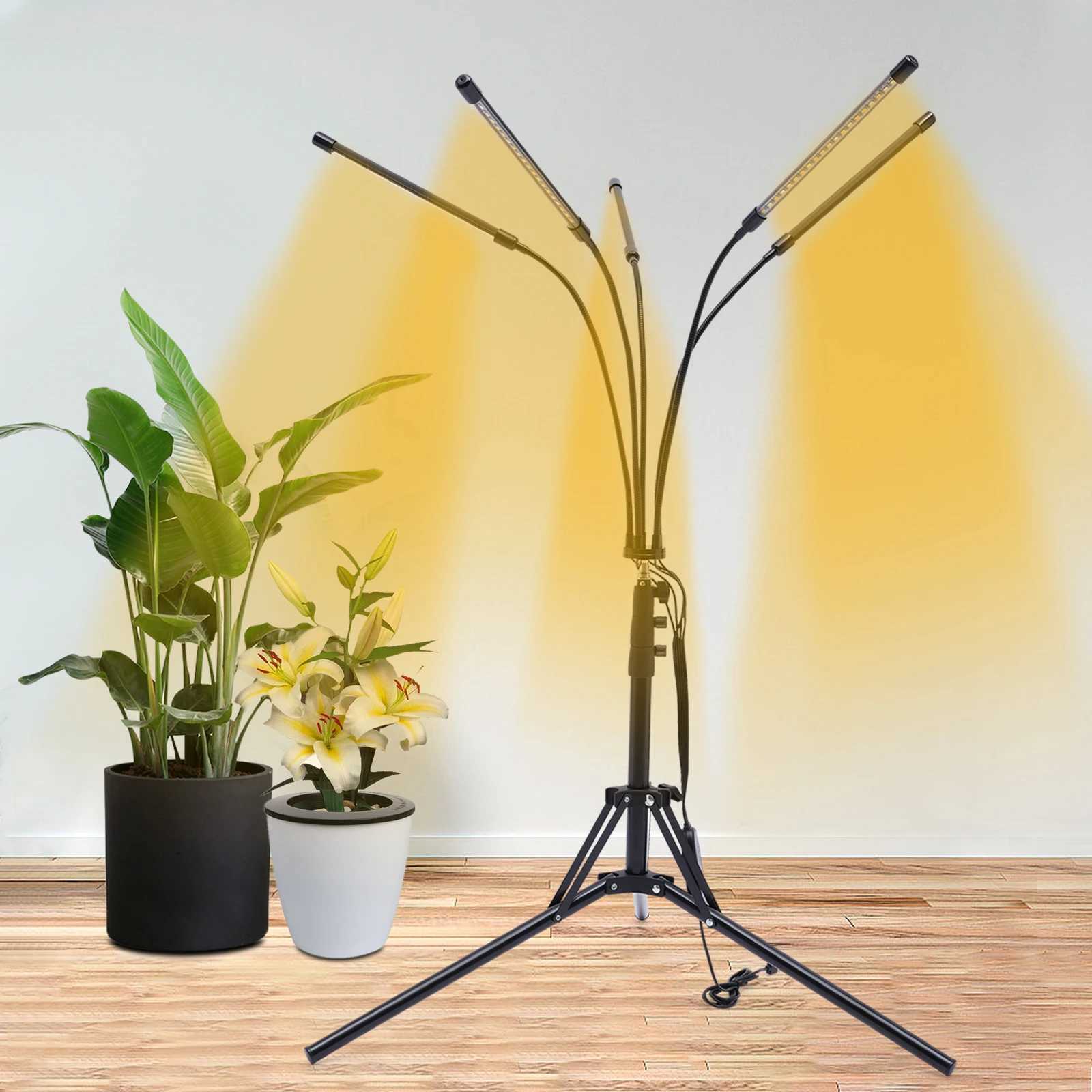 Grow light with adjustable height 15763in 3 lighting modes time controller energyefficient LED ideal for plant growth a C250919