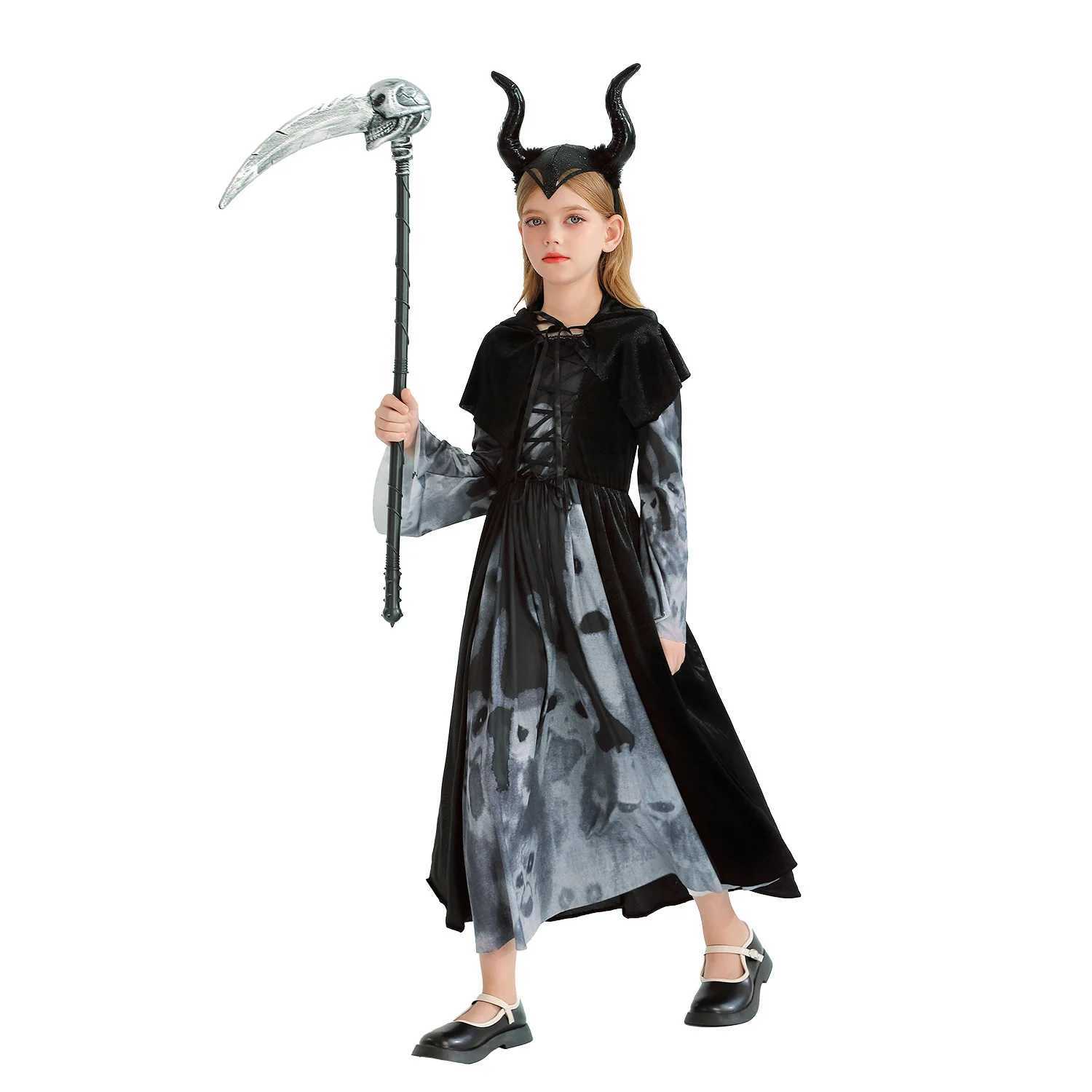 Halloween Childrens Costumes Performance Costumes Skeleton Childrens Clothing Girls Witch Vampire Funny Dress L250918