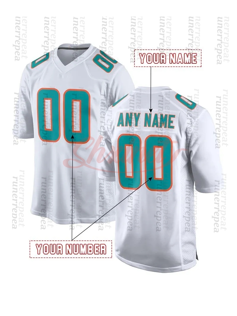 1 Tua Tagovailoa Custom 2025 Rivalries Football Jersey Devon Achane Jaylen Waddle Marino Hill Robinson Jerseys Any Name Number3