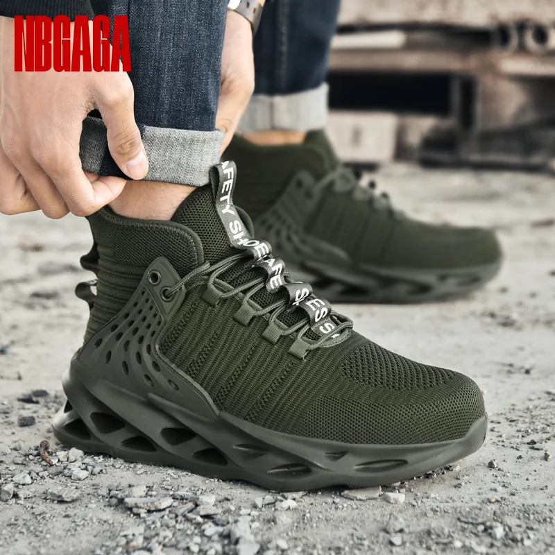 Mens Safety Shoe Boots Steel Toe Anti Puncture Waterproof Lightweight Composite Toe Work Shoes for Construction Outdoor 250918