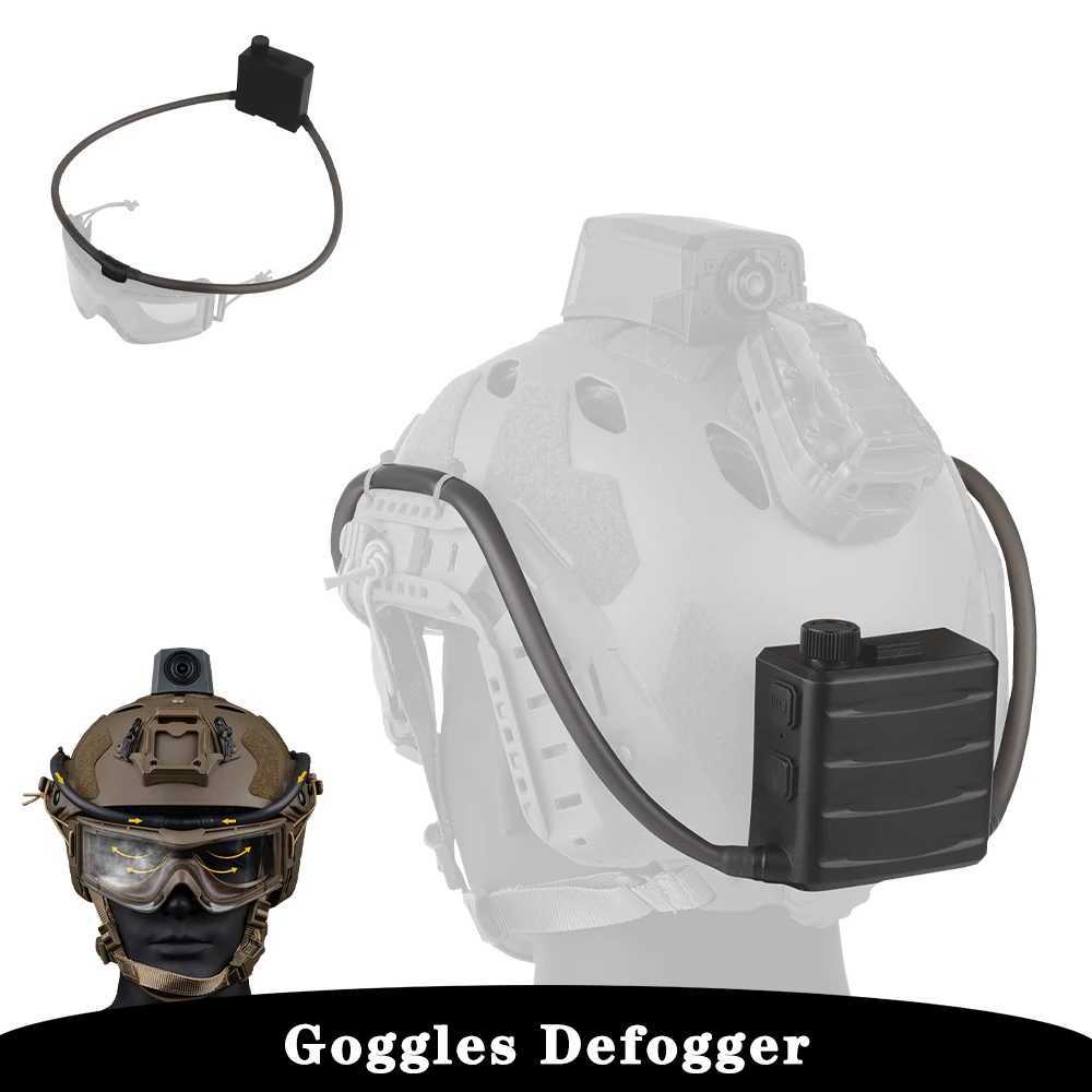 Tactical Goggles Fan Defogger AntiFog Kit Eyewear Air Defog for Airsoft Shooting Motocross Skiing Mountaineering Clear Vision J2509191