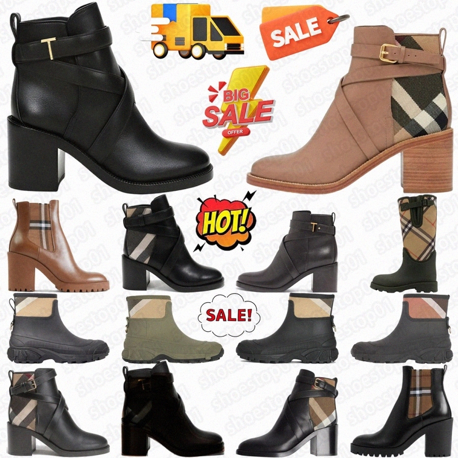 Marsh boots designer womens booties plaid women outdoor long and simple knight Brown Black u6Qs#