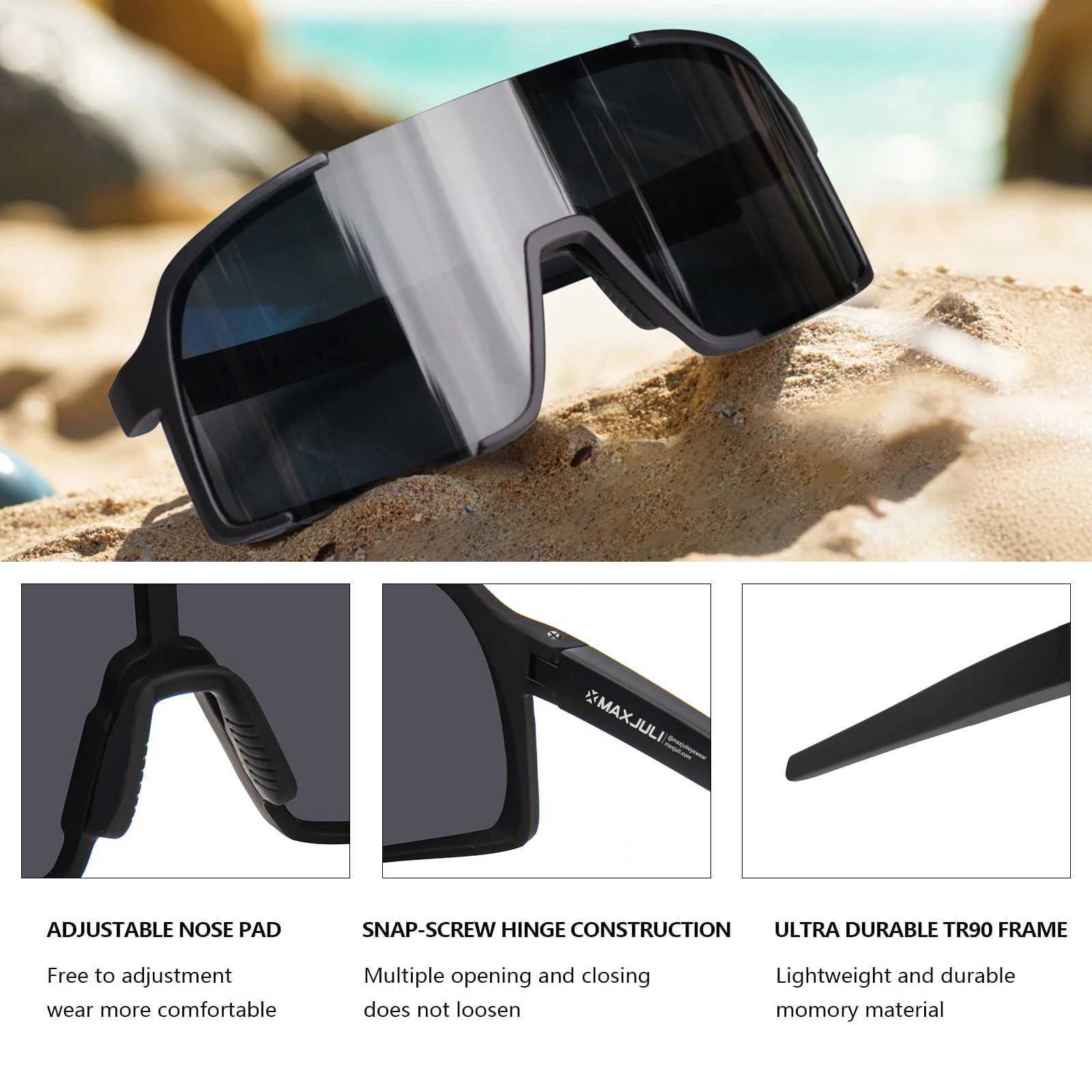 MAXJULI Z87 Sunglasses for Big Wide Heads Men TR90 Ultralight UV400 Protection Glasses Z8229 J250919