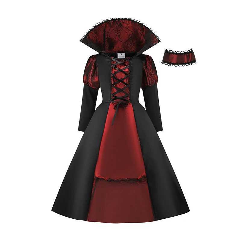 Halloween Fantasy Childrens Costumes Ghost Bride Gothic Cosplay Girls Red Vampire Day of The Dead Kids Costumes for Boy Girl L250918