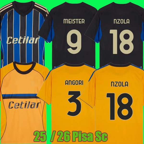 25/26 PISA SC Soccer jerseys NZOLA MEISTER LERIS PICCININI BUFFON AEBISCHER ANGORI MOREO TRAMONI STENGS Men kids kit socks Football shirts