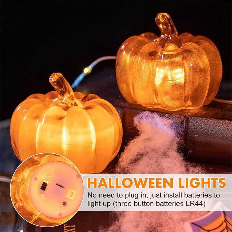 Halloween Pumpkin Light LED Glowing Desk Lamp 2025 Decorations Spooky Party Prop for Home Garden Festive Home Accessories C250919
