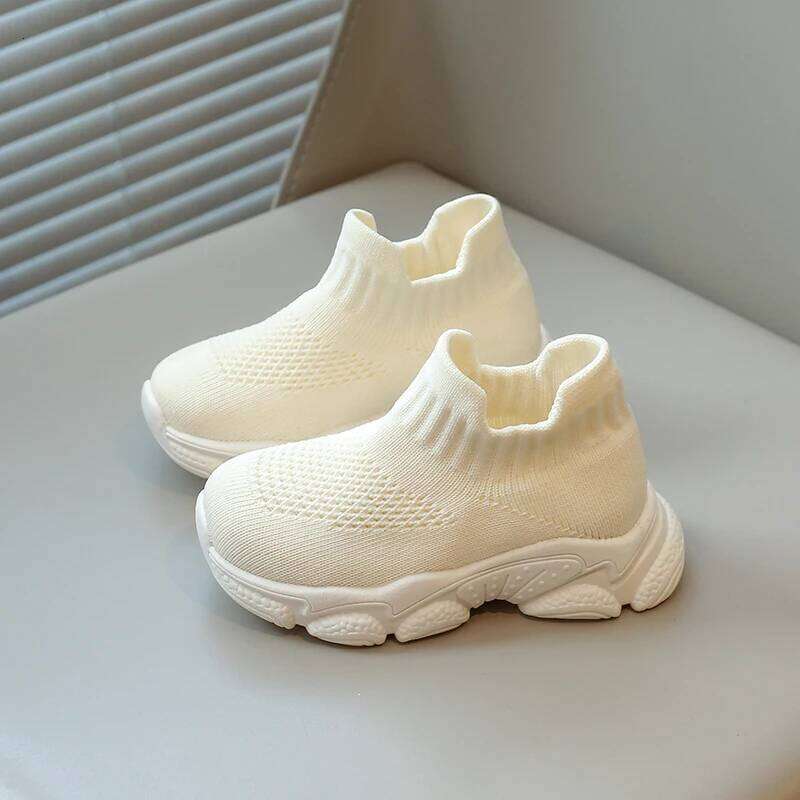 Kids Casual Children Sock Sneakers Stretch Fabric Slip-on Boys Girls Socks Shoes Breathable Autumn 2024 New Fashion 21-30