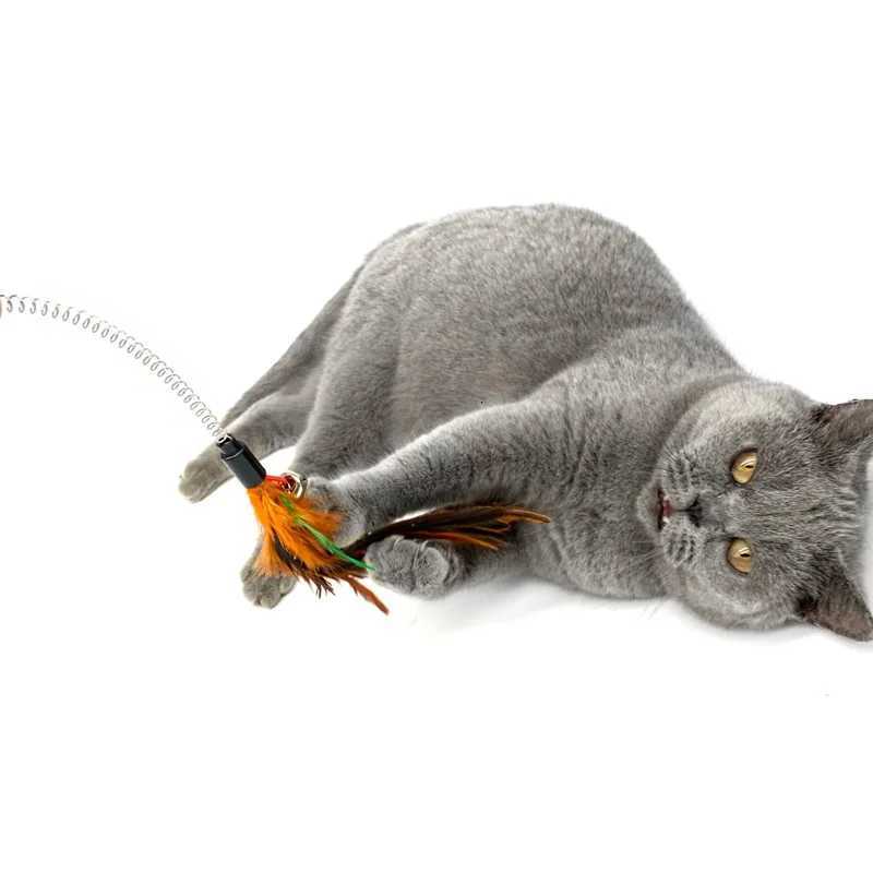 Spring Cat Toy Interactive Suction Cup with Spring Mouse Feather Pet Toy Random Color Cat Accessories X250918