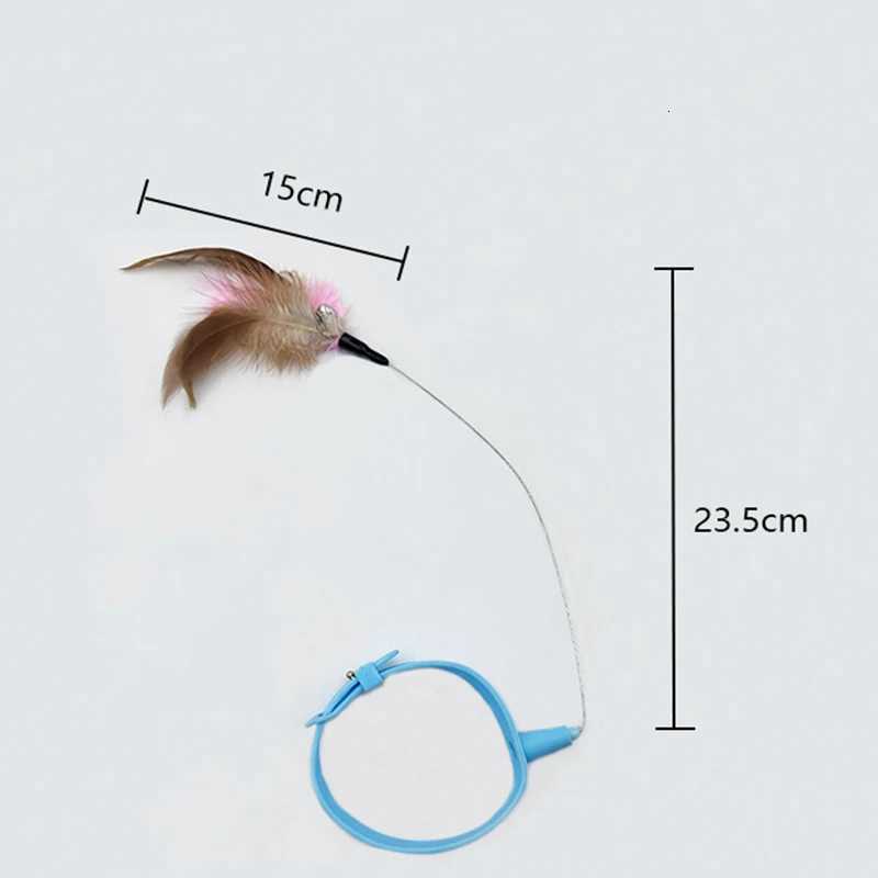 New hot product collar for cat teaser selfentertainment cat toy neck collar feather bell cat toy pet supplies X250918
