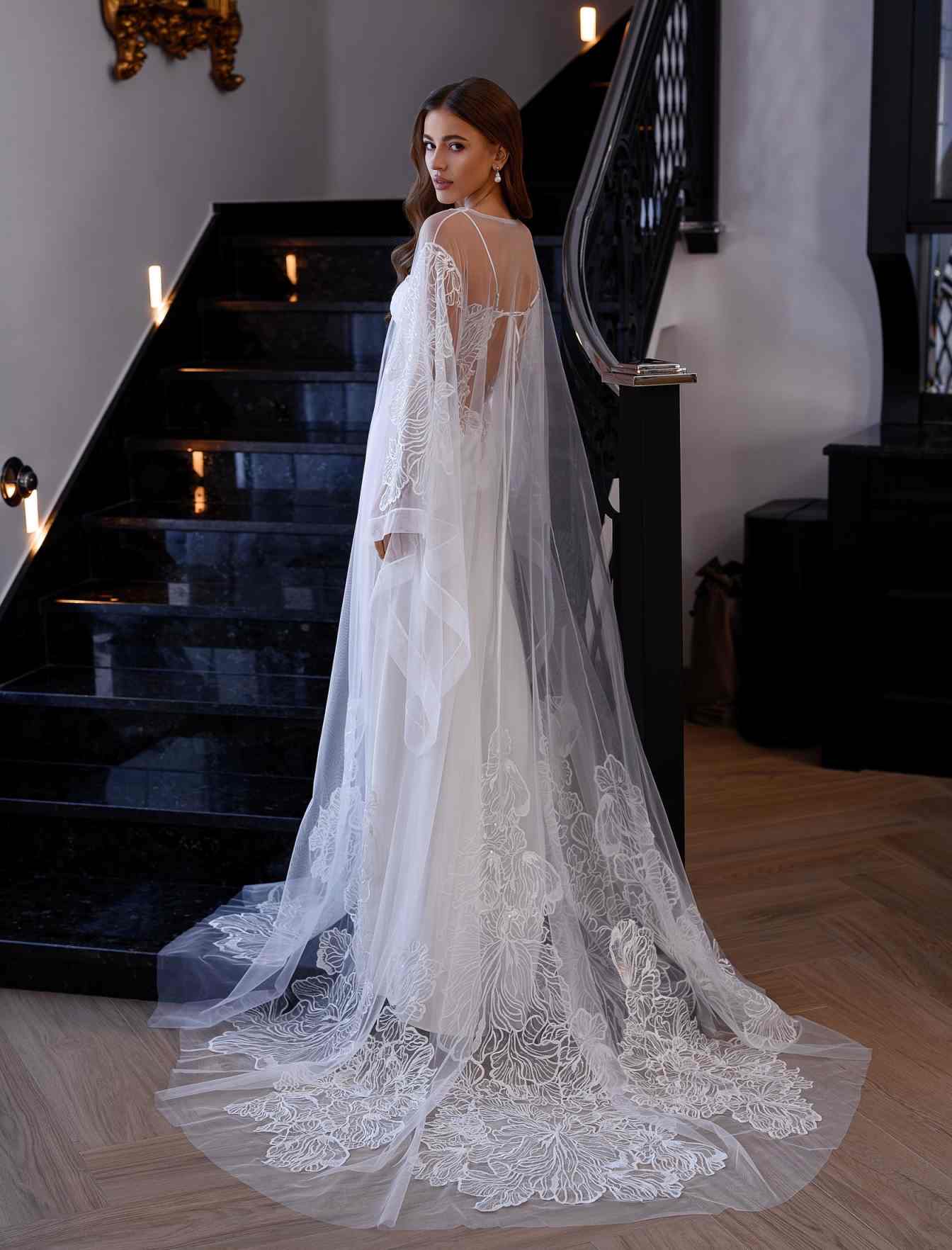 Graceful Women Robe Nightgown Bridal Pajamas Long sleeve Appliques Maternity Dressing Shower Gown for Photography Custom Made