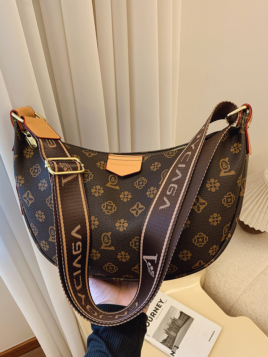 Hot Free shipping designer for womens shoulder bags khaki brown New Fashionable Versatile Handheld Bucket Old Flower Single Shoulder Crossbody Bag