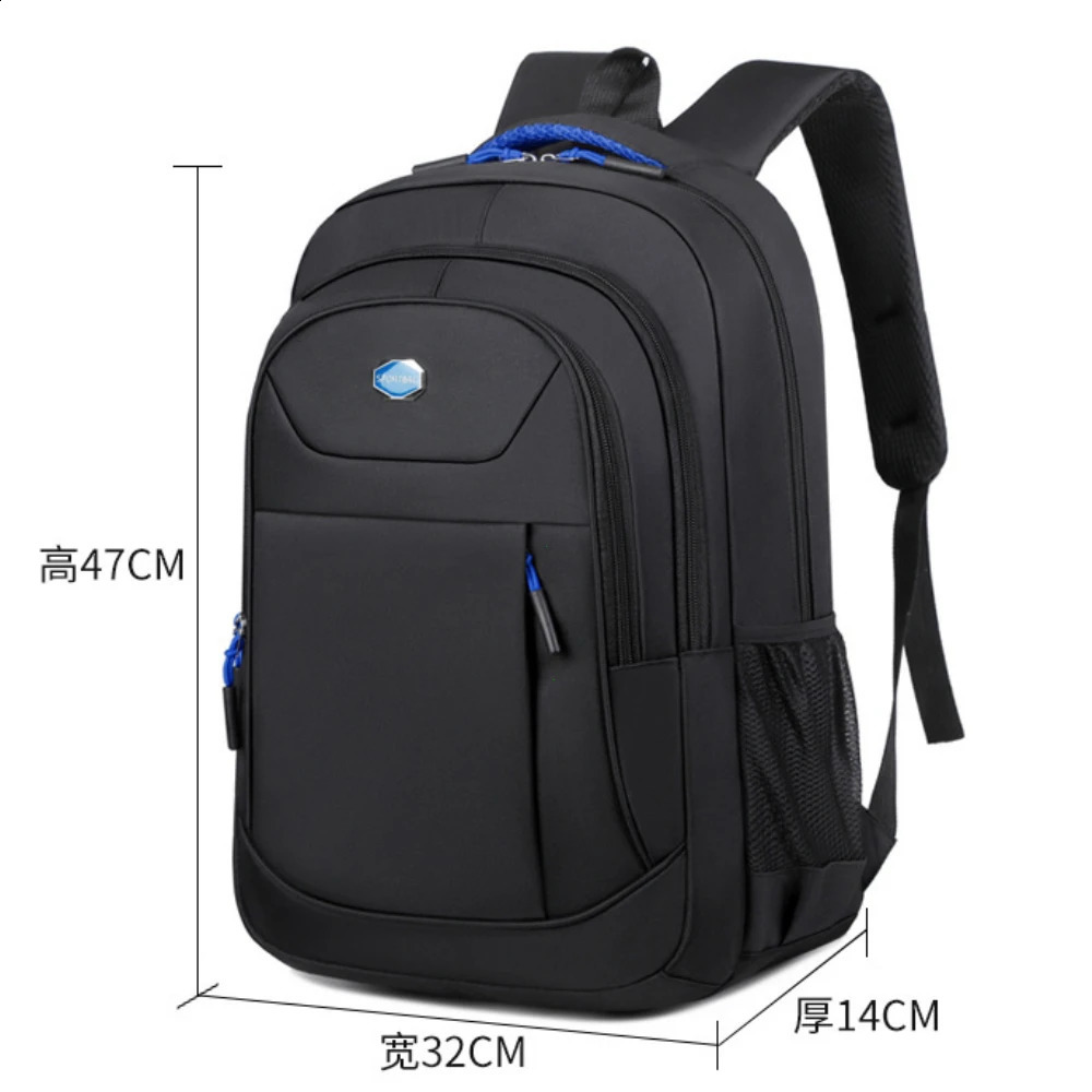 Mens Oxford Waterproof Business Computer Bag Leisure Travel Backpack High School Student 2025250918 - view 7