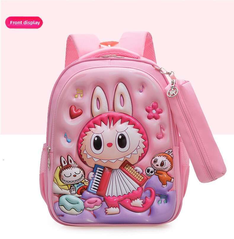 2025 Hot Sale Labubu Lightweight Kids Backpack With Spine Protection School Bookbag For Students