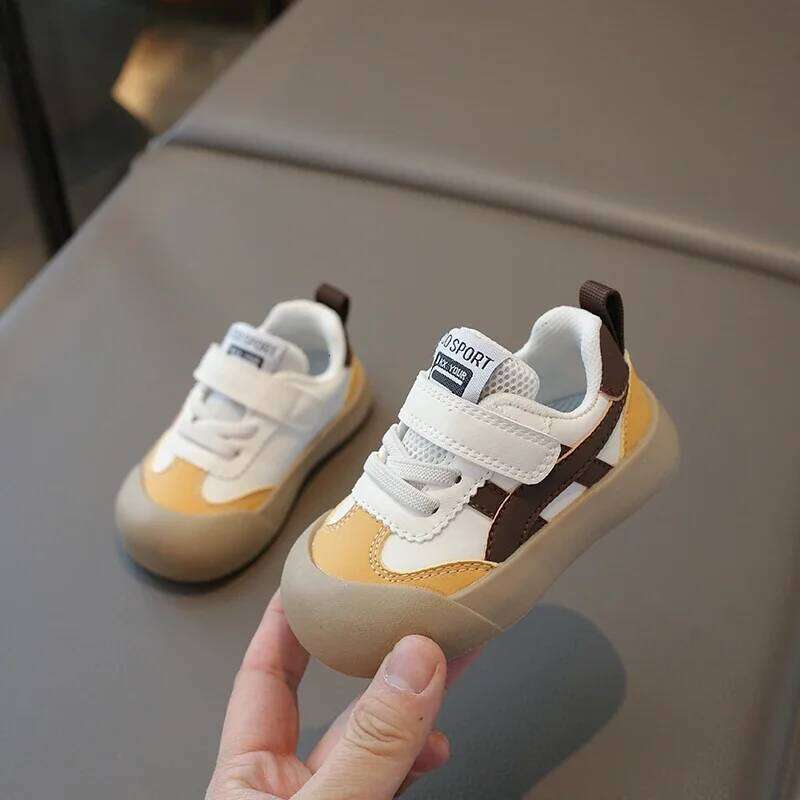 Green Thin Section Soft Bottom Small Children Walking Brown Non-slip Breathable Boys Girls Baby Casual Shoes
