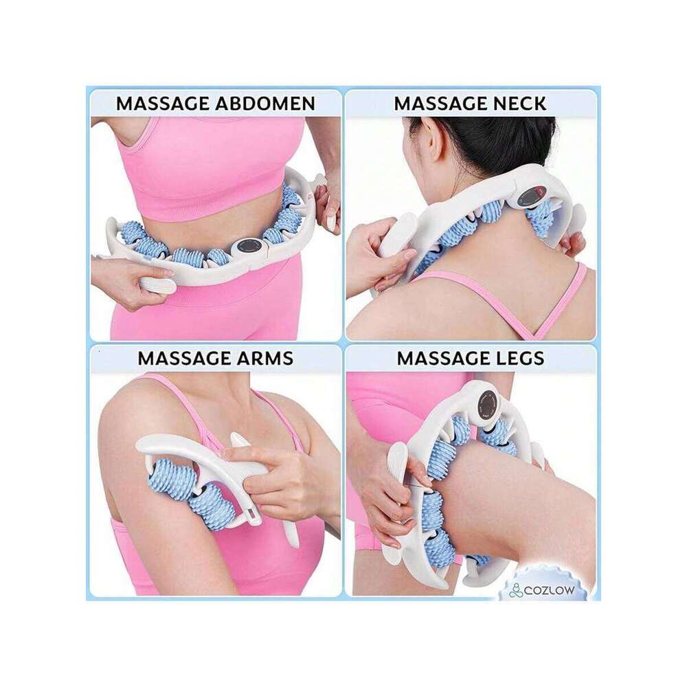 Cellulite Pink Anti-Cellulite Massager With Detachable Roller Handles Thighs, Legs Buttocks - Fascia Massage Tool For Lymphatic Drainage & Deep Tissue