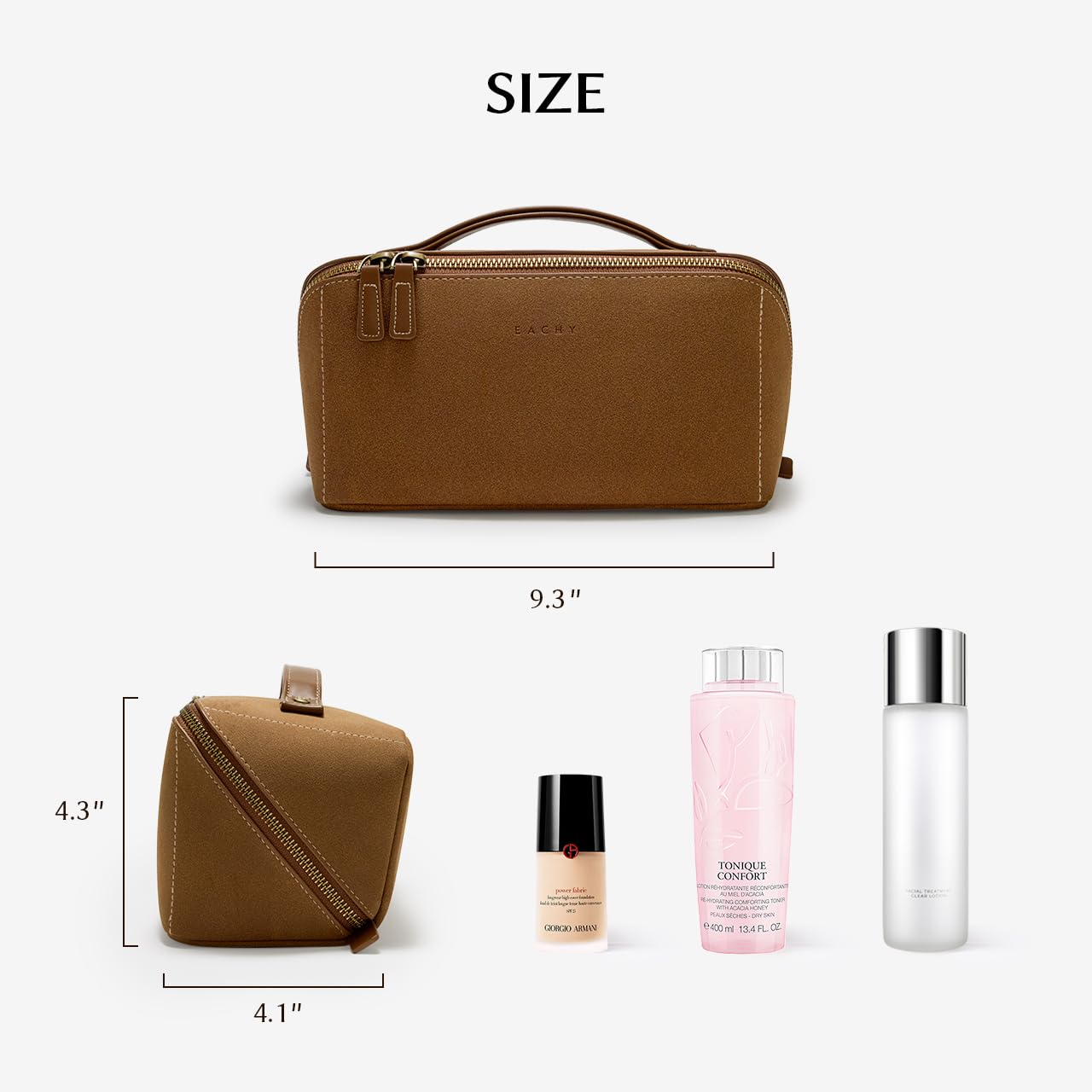 Spacious Flat Lay Toiletry Bag Waterproof Stylish Printed Women Cosmetic Makeup Travel Organizer