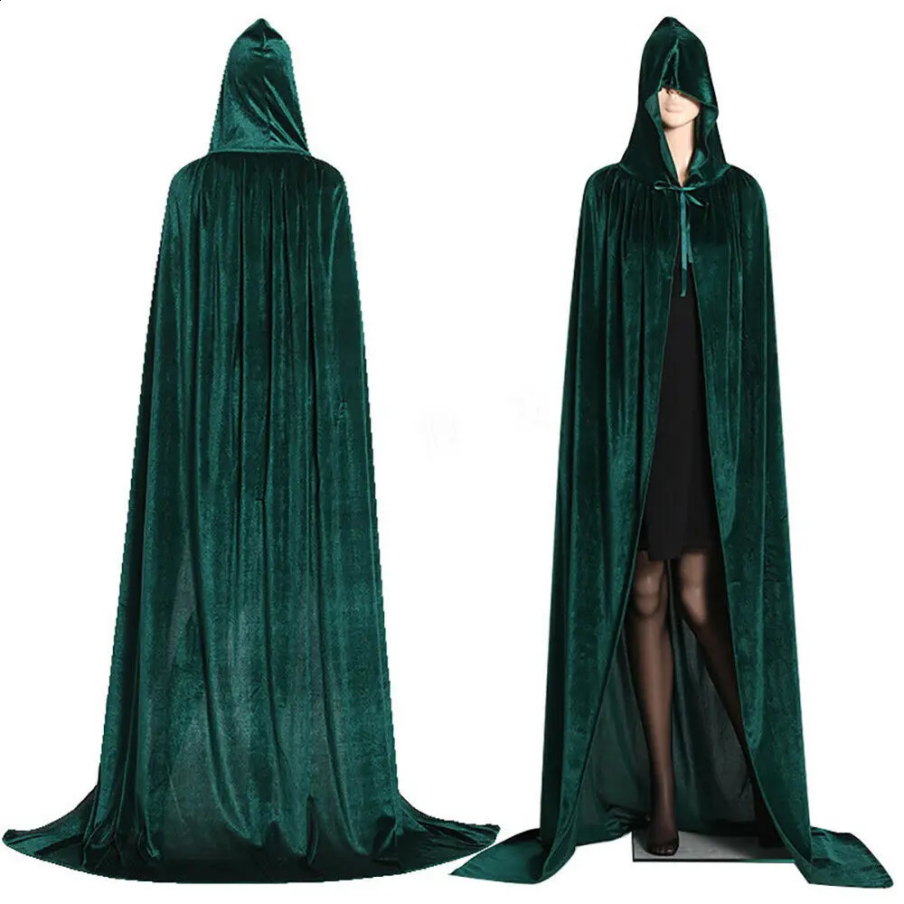 Unisex Adult Velvet Cloak Casual Solid Hooded Cape For Halloween Party Final Destination Capes Poncho And Men 250917