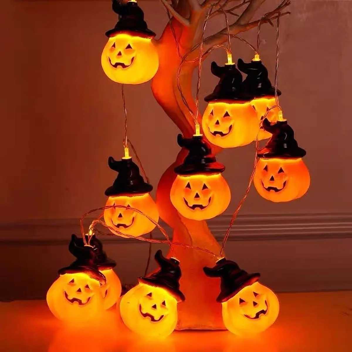 Halloween Classic Pumpkin Lantern Festival Party Atmosphere Decorative Lamp 15m 10LED Fun and Wonderful Night C250919