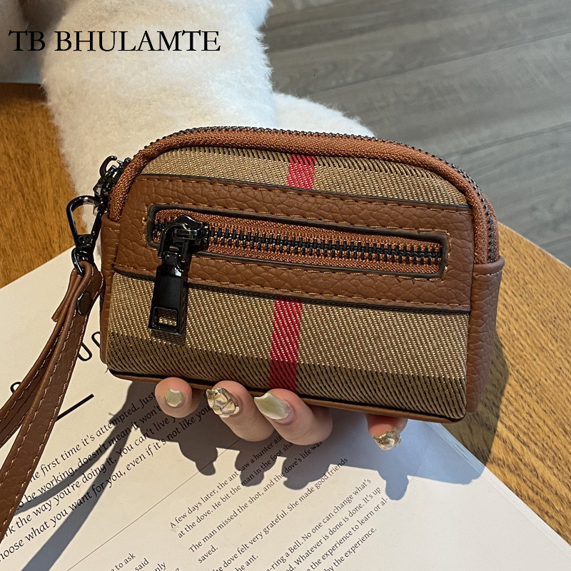 TB BHULAMTE Designer Free Shipping Women's Luxury Small Wallet 2025 New Large Capacity Exquisite High-end Mini Compact Storage Bag Zipper Coin Pu