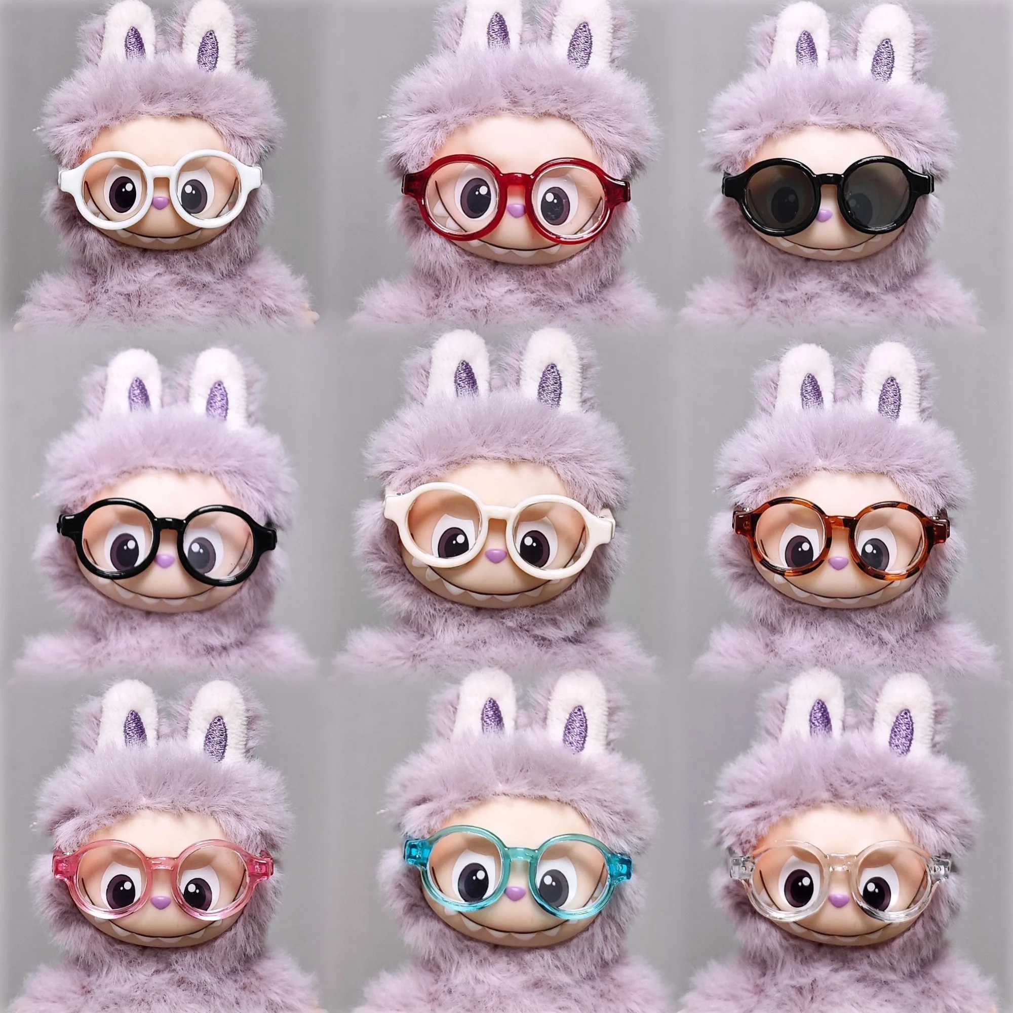 Doll Clothes Accessories Labubu Glasses Plastic Sunglasses For 10cm Labubu V4 The Monsters Pin for Love Series Ropa Labubu C250919