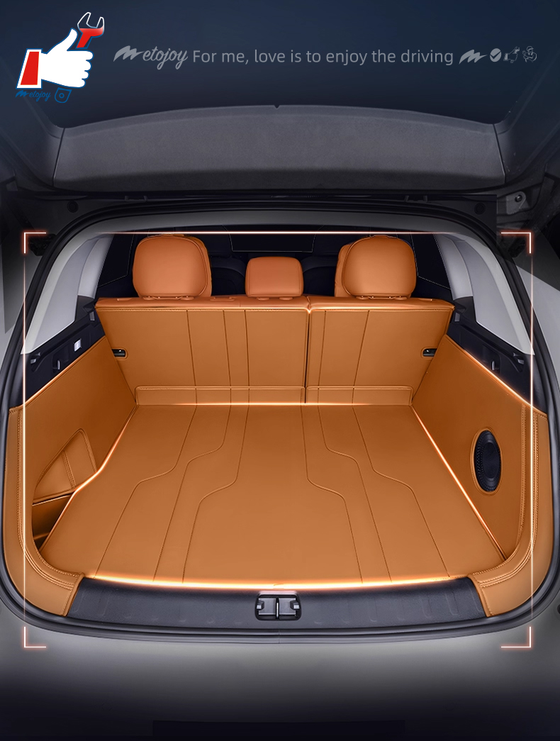 For Mazda EZ6 2024 Car Trunk Mat Custom Fit Cargo Mat 3D Shaped Trunk Liner XPE Trunk Protection Mat Chair-Back Protection Mat Rear Trunk Full-surroun