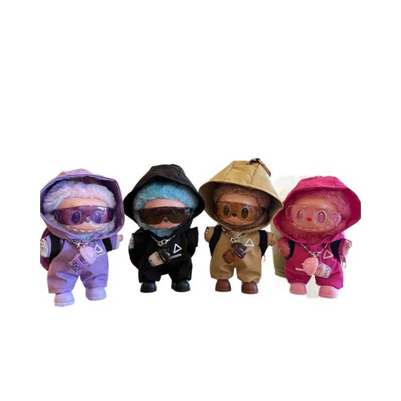 Clothes for Labubu Jackets 17cm Outfit Accessories for The Monster Korea Kpop Idol V1V3 Commando Jacket Clothing Pendant Mp5 C250919