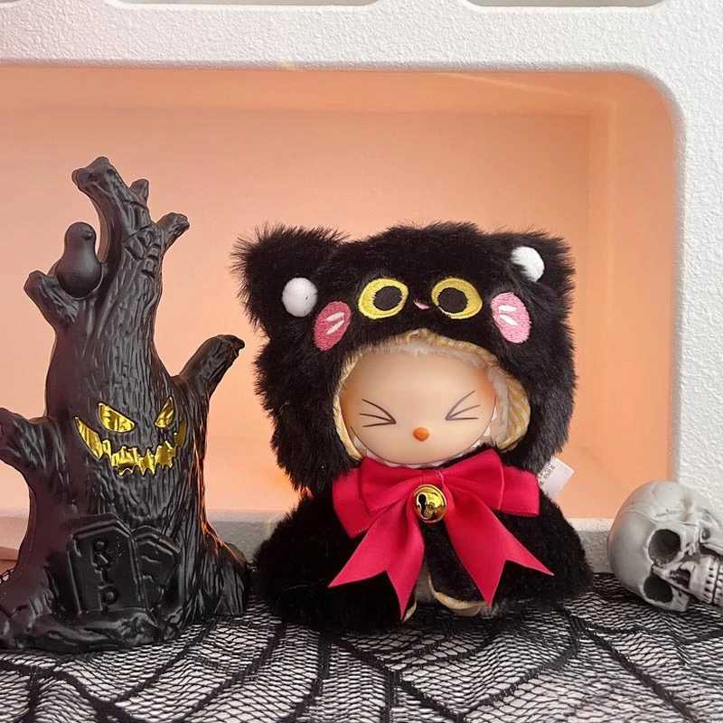 For 1517cm Labubu Doll Halloween Demon Fork Bell Cloak Cape Spooky Outfit Ropa Labubu Doll Accessories Christmas Gift C250919