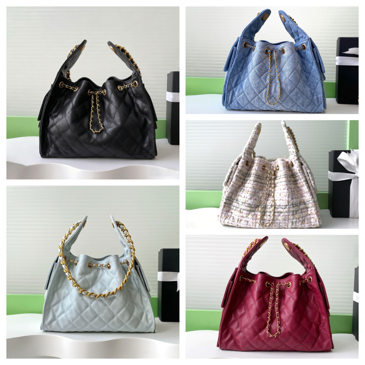 12A designer bag 25C Hobo Bag Luxury Women's Denim Drawstring Bag Handbag Trendy Hobo Underarm Bag Large Capacity Shopping Tote Designer Weekend Bag Shoulder Bag