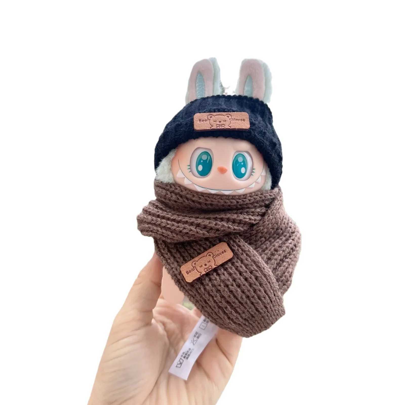 17cm Dolls Clothes The Monster Labubu Outfit Accessories Clothing DIY Kids Gift Little Bear Scarf Hat Winter Wear FM13H C250919