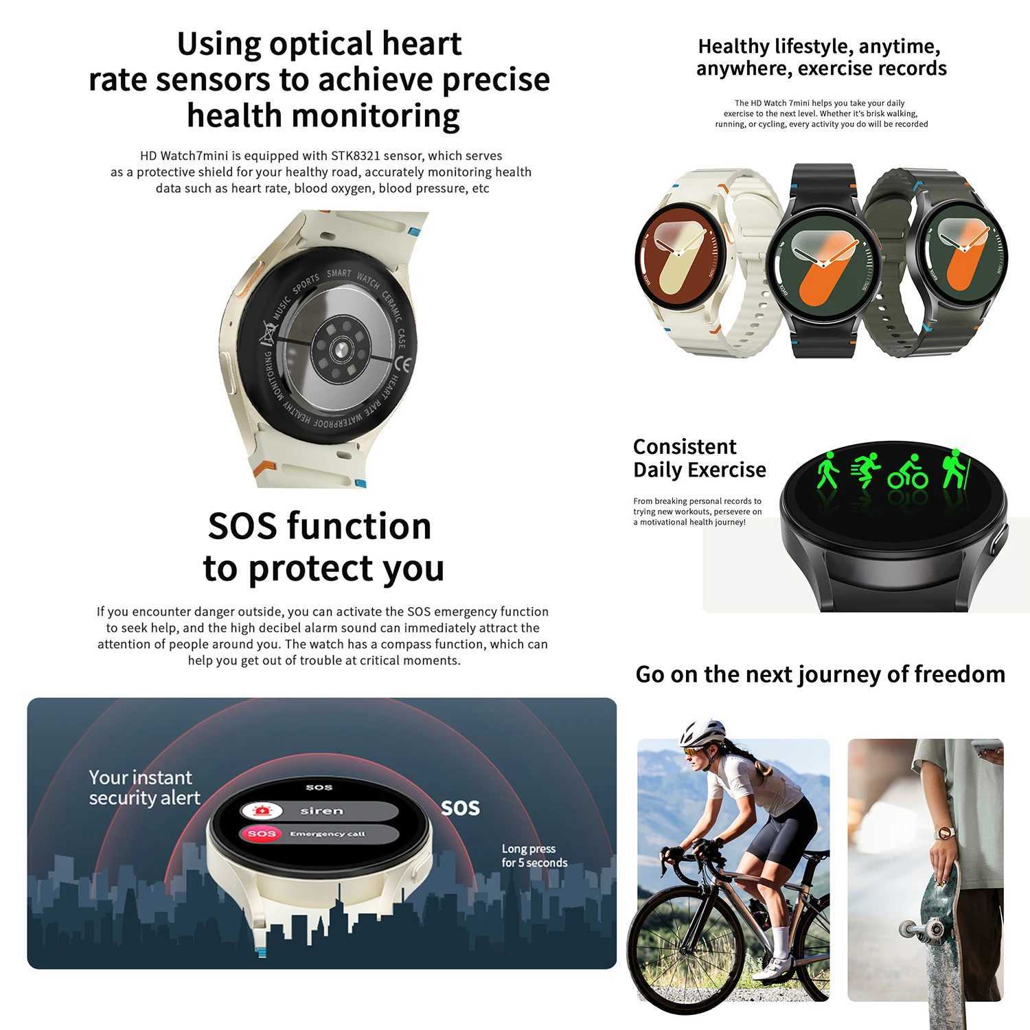 2025New Watch 7 mini Fashion Smart Watches 13inch 40mm GPS Track NFC Rate health call Sports mode Smart Watch Y250919