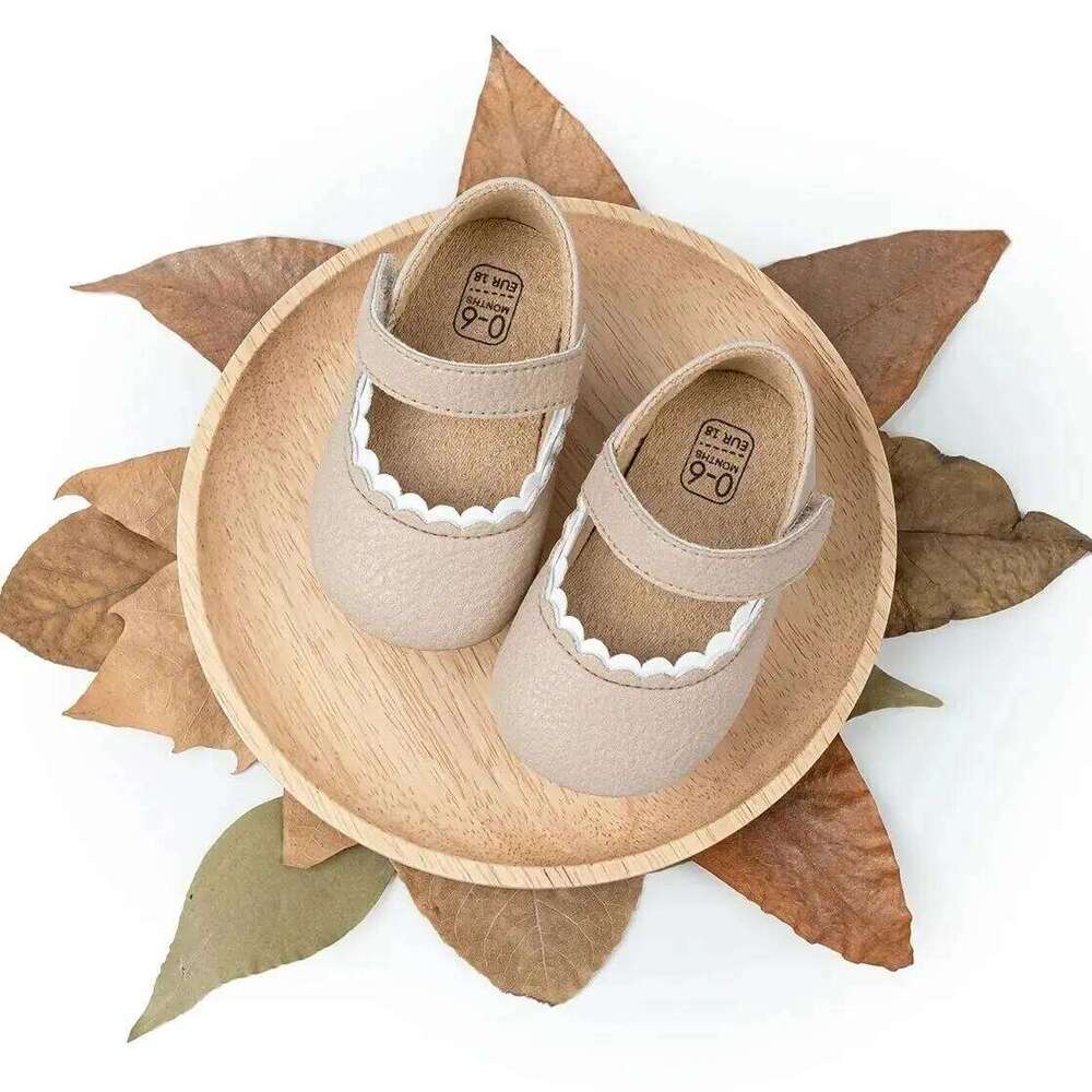 Meckior Baby Boys Girls Infant Leather Rubber Sole Anti-slip Toddler First Walkers Crib Shoes Newborn Girl Princess