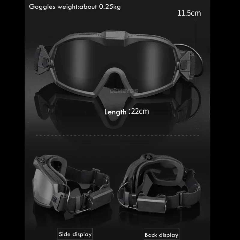 Tactical Goggles Anti Fog UV Protection Paintball Airsoft Glasses Windproof Motorcycle Shooting Cs Wargame Eyewears J250919