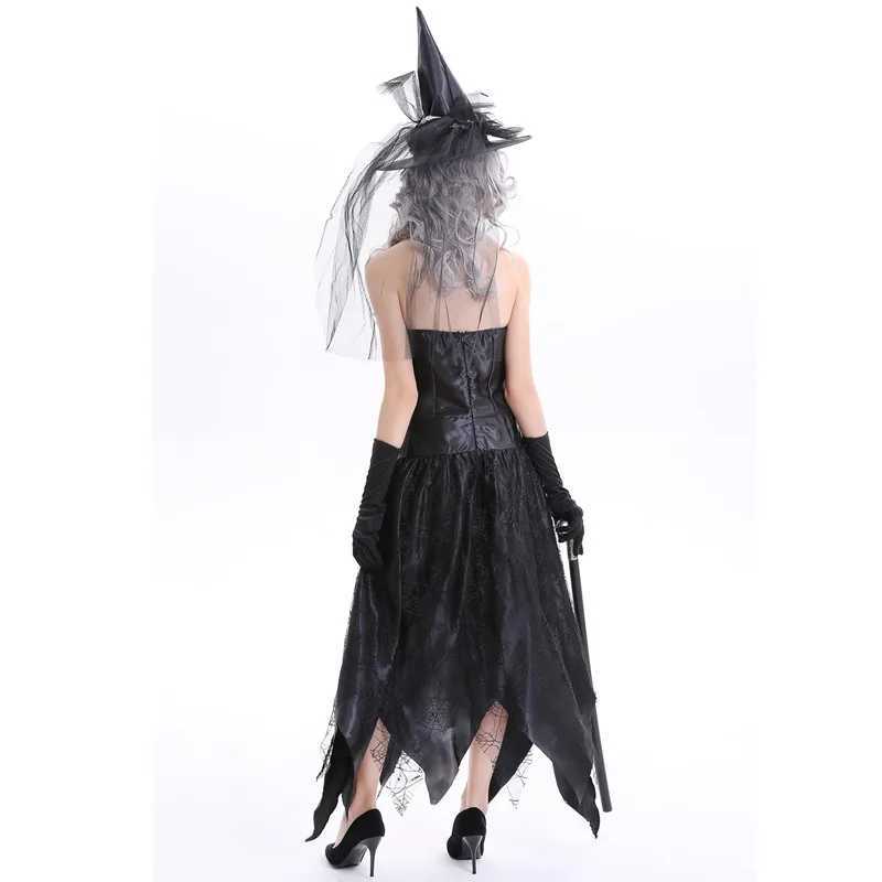 Halloween Carnival Party Adult Evil Witch Cosplay Costume Purim Performance Devil Wizard Vampire Gothic Dress L250918